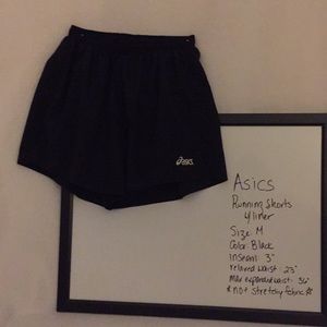 ASICS running shorts size medium with liner